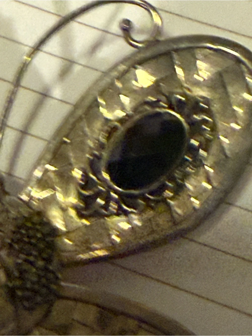 Vintage silver large butterfly pendant . - Picture 11 of 13